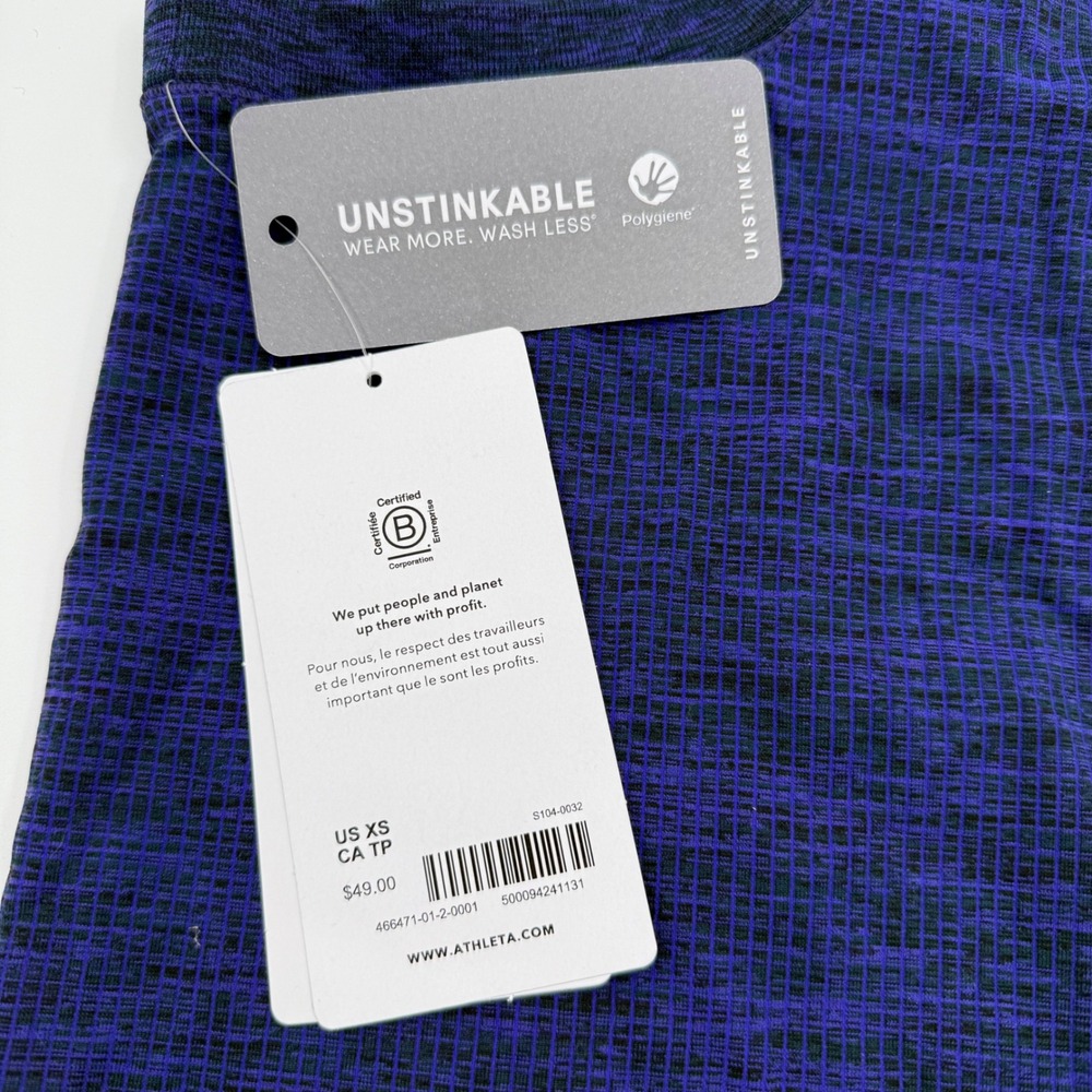 Athleta Renew Racerback Tank Space Dye Heather Purple XS 466471-01-2-0001 - Picture 6 of 6